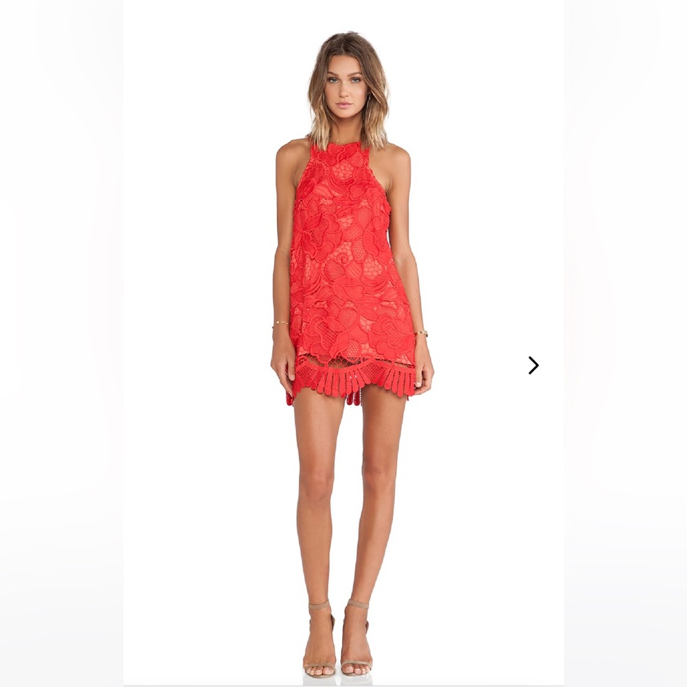 Lovers and Friends Caspian Shift Dress in Coral